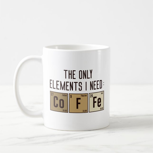 The Only Elements I Need Coffee Mug (Left)