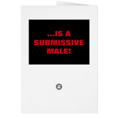 THE ONLY GOOD MALE IS A SUBMISSIVE MALE (Back)