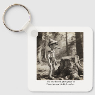 The only known photo of Pinocchio and his mother Keychain