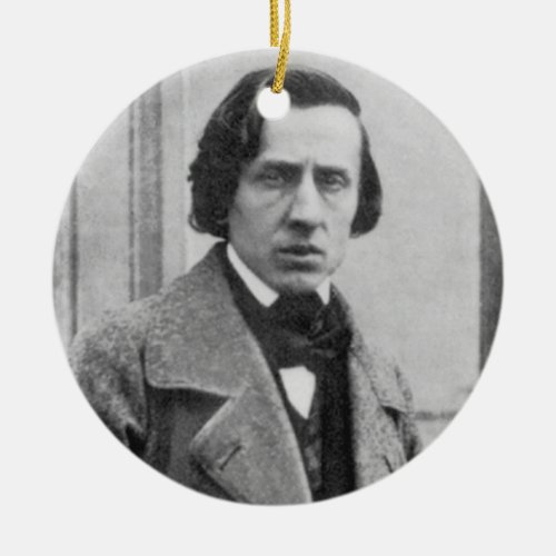 The Only Known Photograph of Frederic Chopin Ceramic Ornament