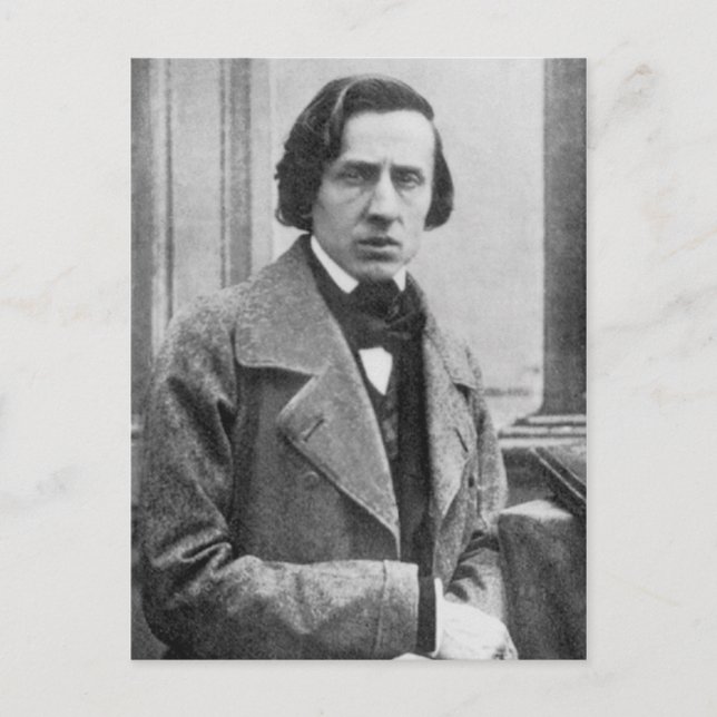 The Only Known Photograph of Frederic Chopin Postcard (Front)