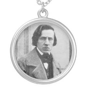 The Only Known Photograph Of Frederic Chopin Silver Plated Necklace by allphotos at Zazzle