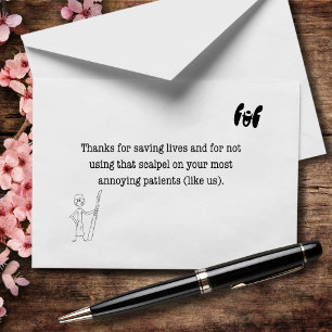 The Only Person We Trust with Sharp Objects Thank You Card