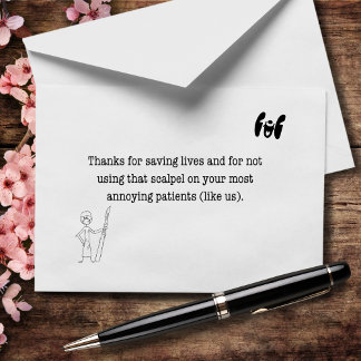 The Only Person We Trust with Sharp Objects Thank You Card