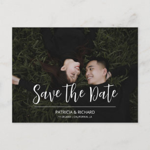 The only simple script Wedding Save The Date Photo Postcard