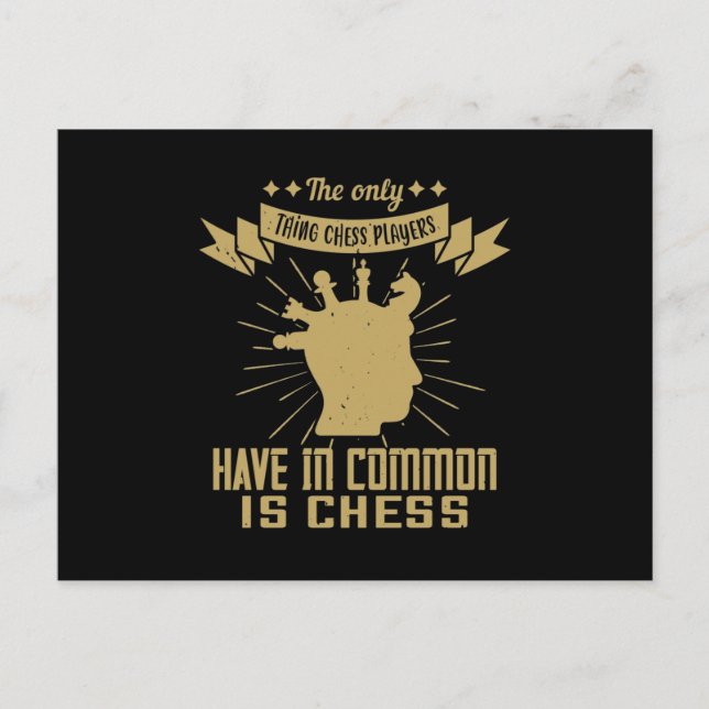 The Only Thing Chess Players Have In Is Chess Invitation Postcard (Front)