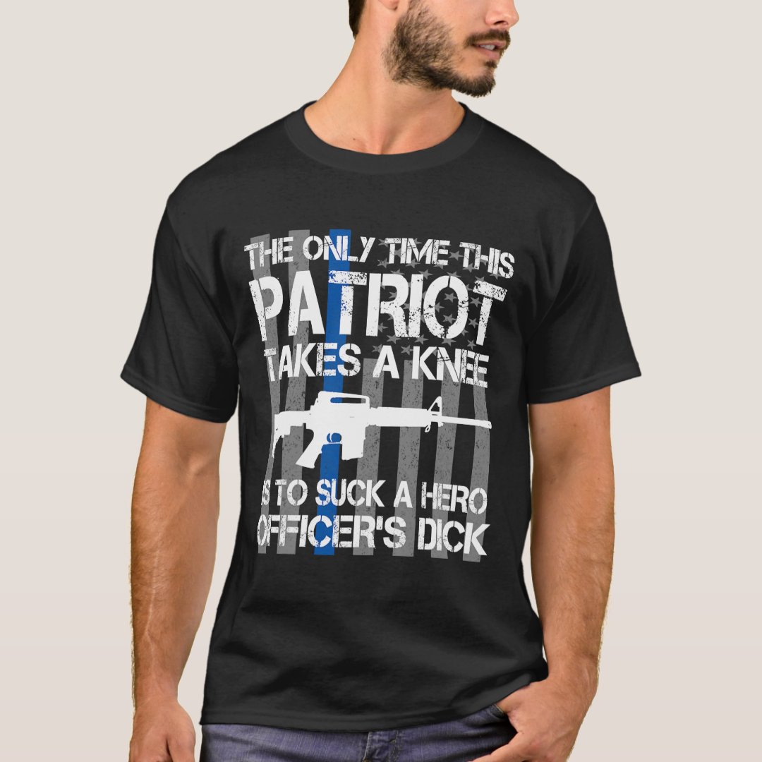 the only time this patriot takes a knee shirt