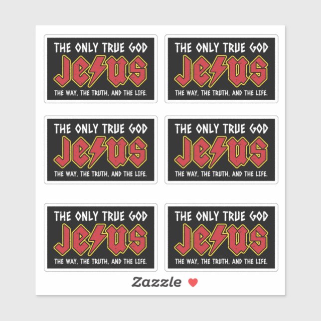 The Only True God is Jesus Christ Sticker (Sheet)