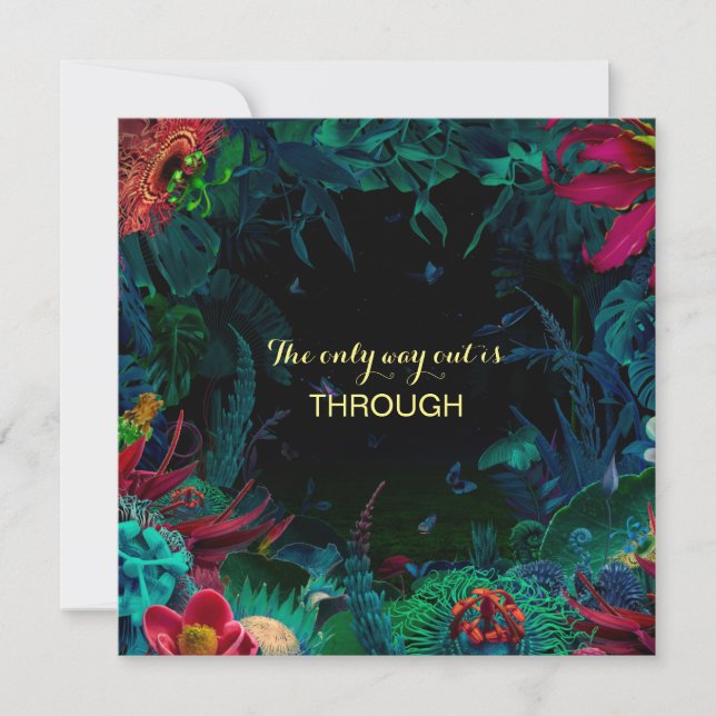 THE ONLY WAY OUT IS THROUGH Quote Card (Front)