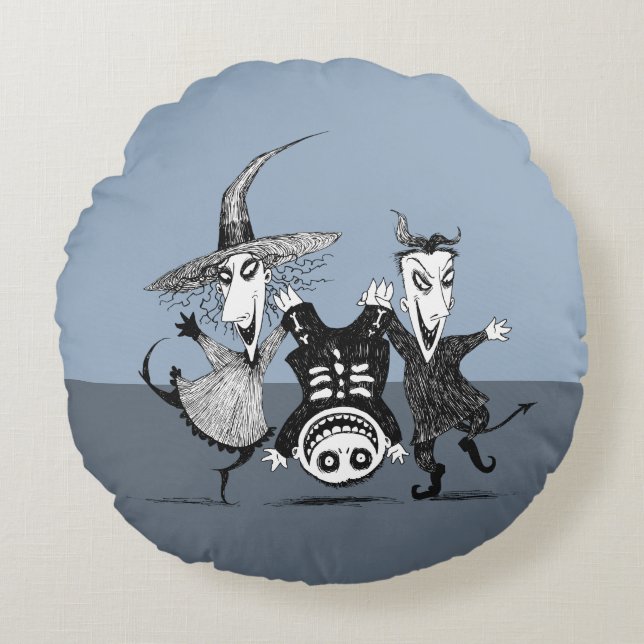 The Oogie Boogie Boys Round Pillow (Front)