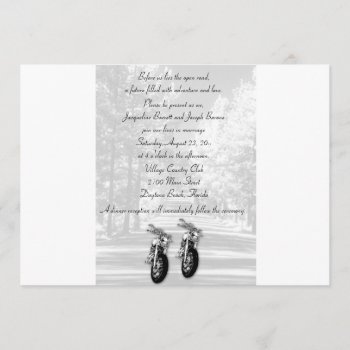 The Open Road Motorcycle Wedding Invitations by PersonalizationsPlus at Zazzle