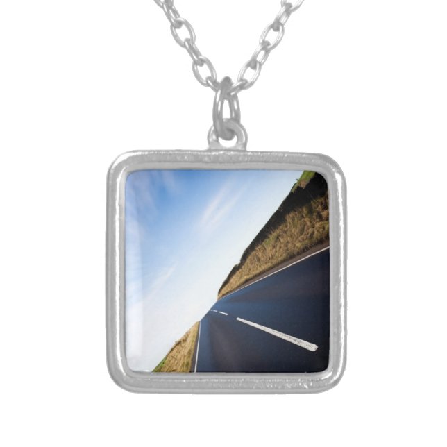 the open road silver plated necklace (Front)