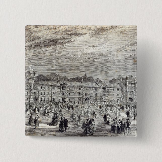 The Opening of Keble College, Oxford Pinback Button (Front)