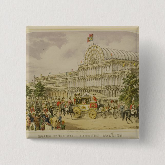 The Opening of the Great Exhibition, May 1st 1851, Button (Front)