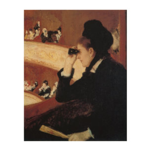 The Opera by Mary Cassatt, Vintage Impressionism Wood Wall Art