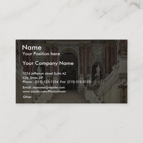 The Opera House, interior, Vienna, Austro-Hungary Business Card Templates