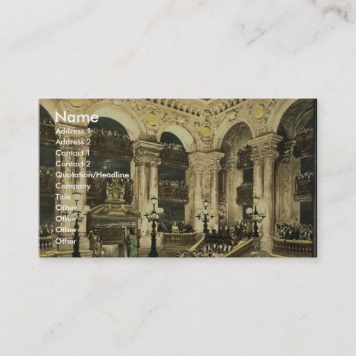 Customizable The Opera House, the inauguration of the opera, Pa Business Card Template
