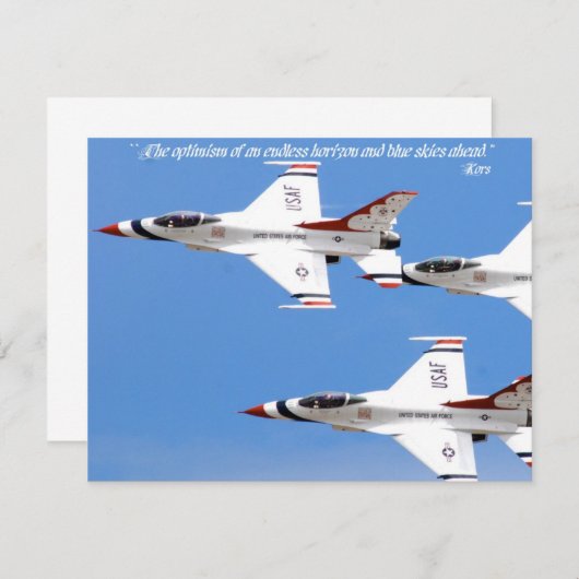 The optimism of an endless horizon and blue skies (Front/Back)