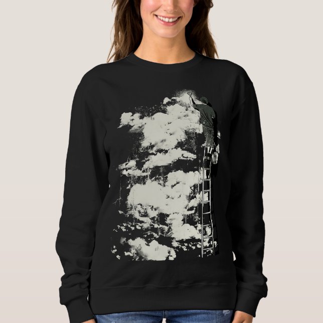 The Optimist Inspirational Happy Sky Graffiti Stre Sweatshirt (Front)