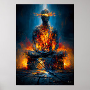 The Oracle Without a Face Monumental Expressionist Poster