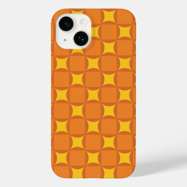 The Orange 70's year styling circle Case-Mate iPhone Case (Back)