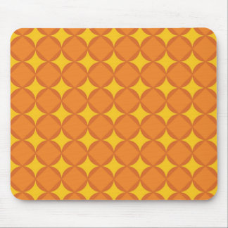 The Orange 70's year styling circle Mouse Pad