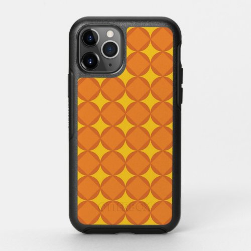 The Orange 70s year styling circle OtterBox Symmetry iPhone 11 Pro Case
