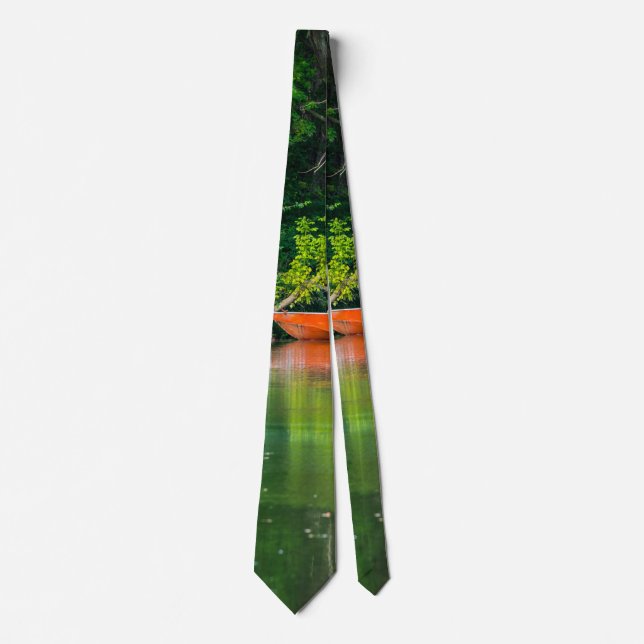 The Orange Boat Neck Tie (Front)