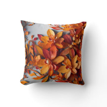 The Orange Floral Pattern Design