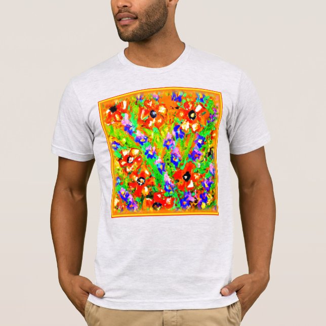 "The Orange Flowers" Cute Painting. Buy Now T-Shirt (Front)
