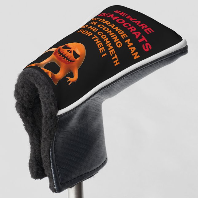 The ORANGE MAN    Golf Head Cover (3/4 Front)