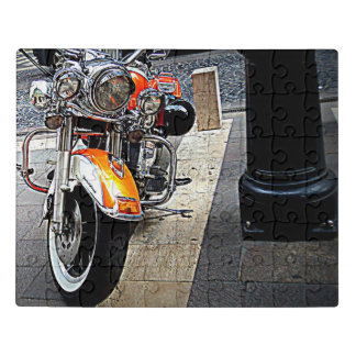 The orange motorcycle jigsaw puzzle