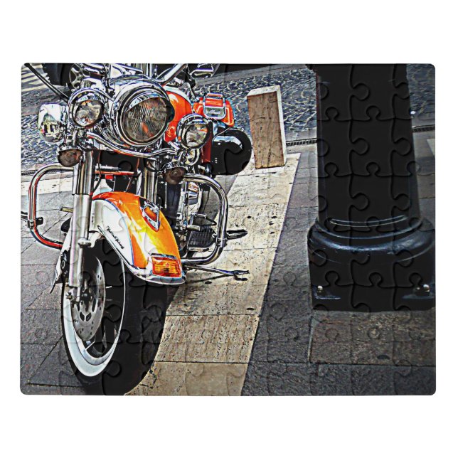 The orange motorcycle jigsaw puzzle (Puzzle Horizontal)