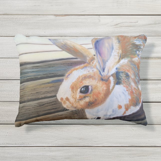 The Orange Rabbit "Cheeto" Outdoor Accent Pillow (Front)