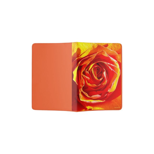 THE ORANGE YELLOW ROSE! PASSPORT HOLDER (Opened)