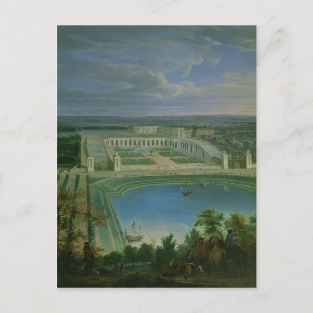 The Orangery and the Chateau at Versailles, 1696 Postcard (Front)