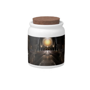 The Orb Of Acrellis Fractal Art Candy Jar