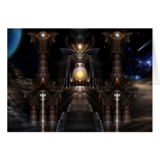 The Orb Of Acrellis Fractal Art Cards (Front Horizontal)
