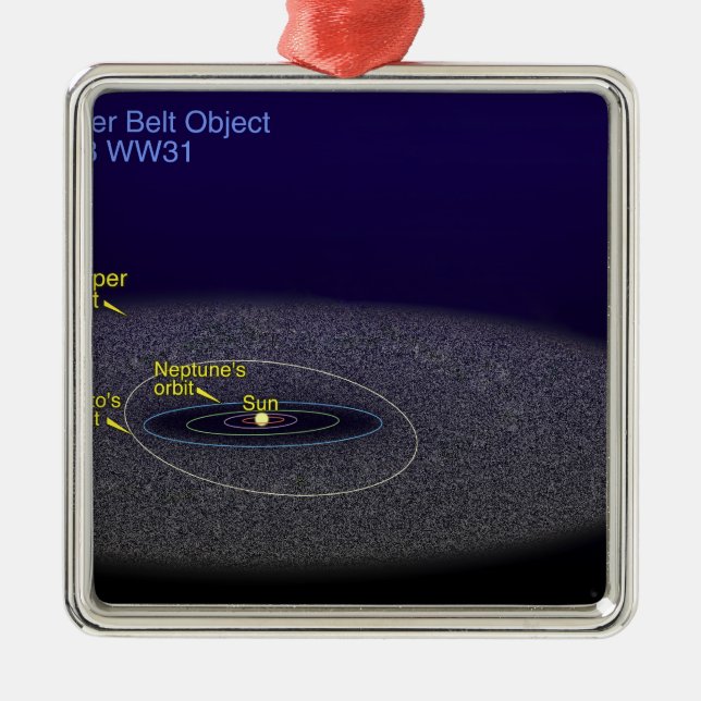The orbit of the binary Kuiper Belt object Metal Ornament (Front)