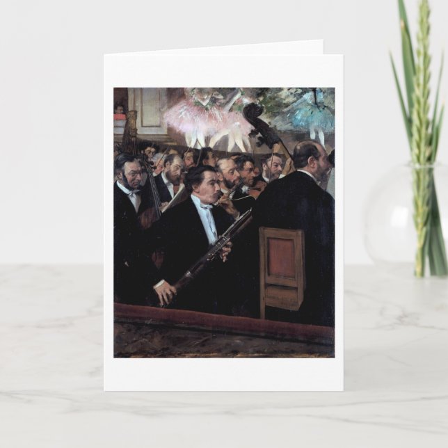 The Orchestra at the Opera, Edgar Degas Card (Front)