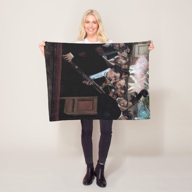 The Orchestra at the Opera, Edgar Degas Fleece Blanket (In Situ)