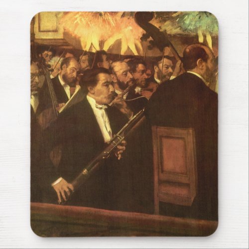 The Orchestra of Opera by Edgar Degas Vintage Art Mouse Pad