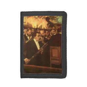 The Orchestra of Opera by Edgar Degas, Vintage Art Trifold Wallet