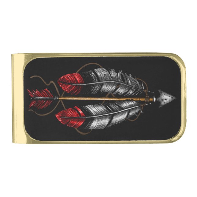 The Order of the Arrow Gold Finish Money Clip (Front)