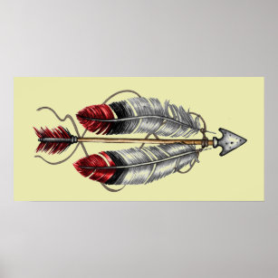 native american arrows drawing