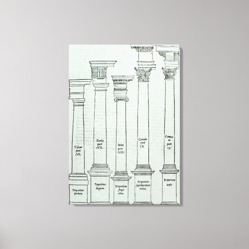 The Orders of Architecture Canvas Print