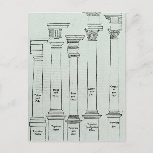 The Orders of Architecture Postcard