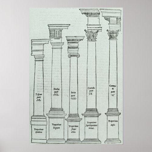 The Orders of Architecture Poster