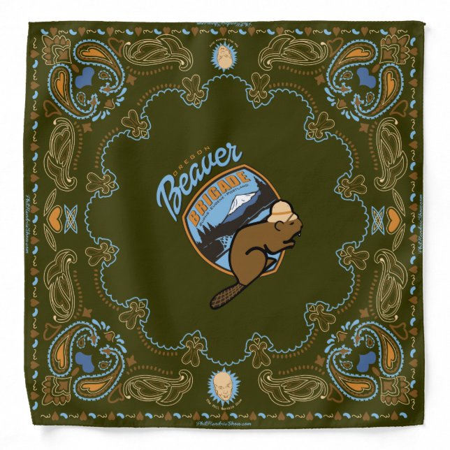 The Oregon Beaver Brigade Bandana (Front)