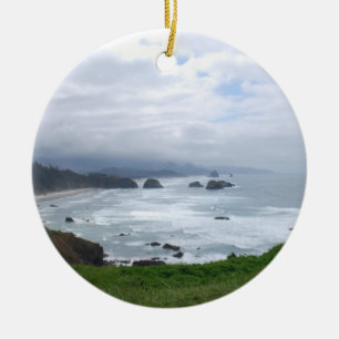 The Oregon Coast Weather Ceramic Ornament